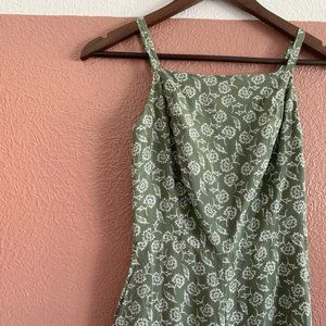 Sage Green Floral Jumpsuit